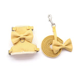 Bow Cat Collar and Leash - Yellow / S - cat harness leash
