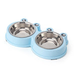 Frog Cat Bowl - Sky Blue - Cat Bowls