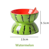 Fruit Ceramic Cat Bowl - Watermelon - Cat Bowls