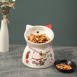 Lucky Cat Bowl - White - Cat Bowls