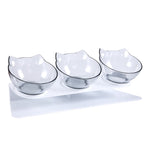 Orthopedic Cat Bowl - Clear - Cat Bowls