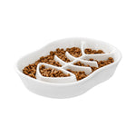 Slow Feeder Cat Bowl - White - Cat Bowls