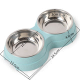 Stainless Steel Cat Bowls - Blue - Cat Bowls