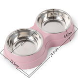 Stainless Steel Cat Bowls - Pink - Cat Bowls