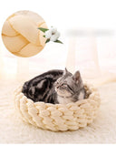 Panier pour chat tricoté